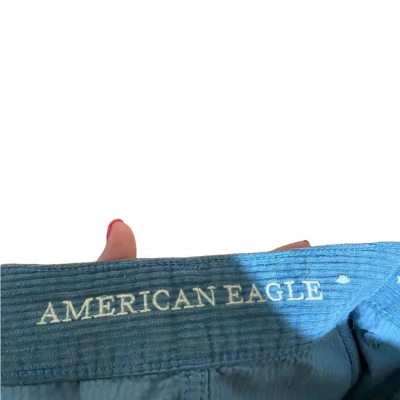 American Eagle Blue Gray A Line Hi Rise Skirt Size 4 - Picture 5 of 7